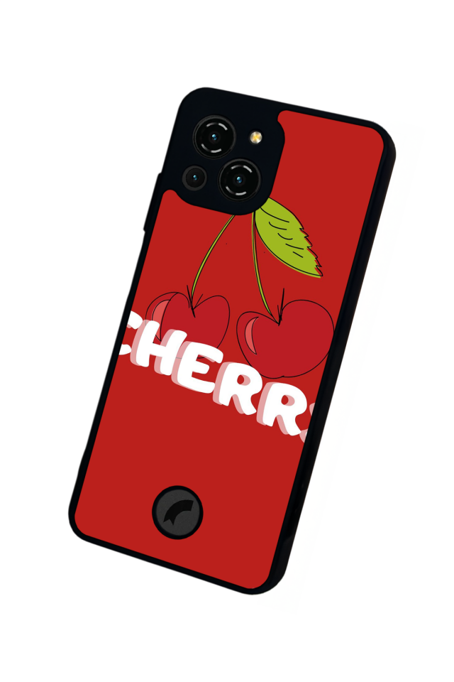 Reeder S23 Pro Max Uyumlu Kiraz Tasarımlı Glossy Premium Kılıf
