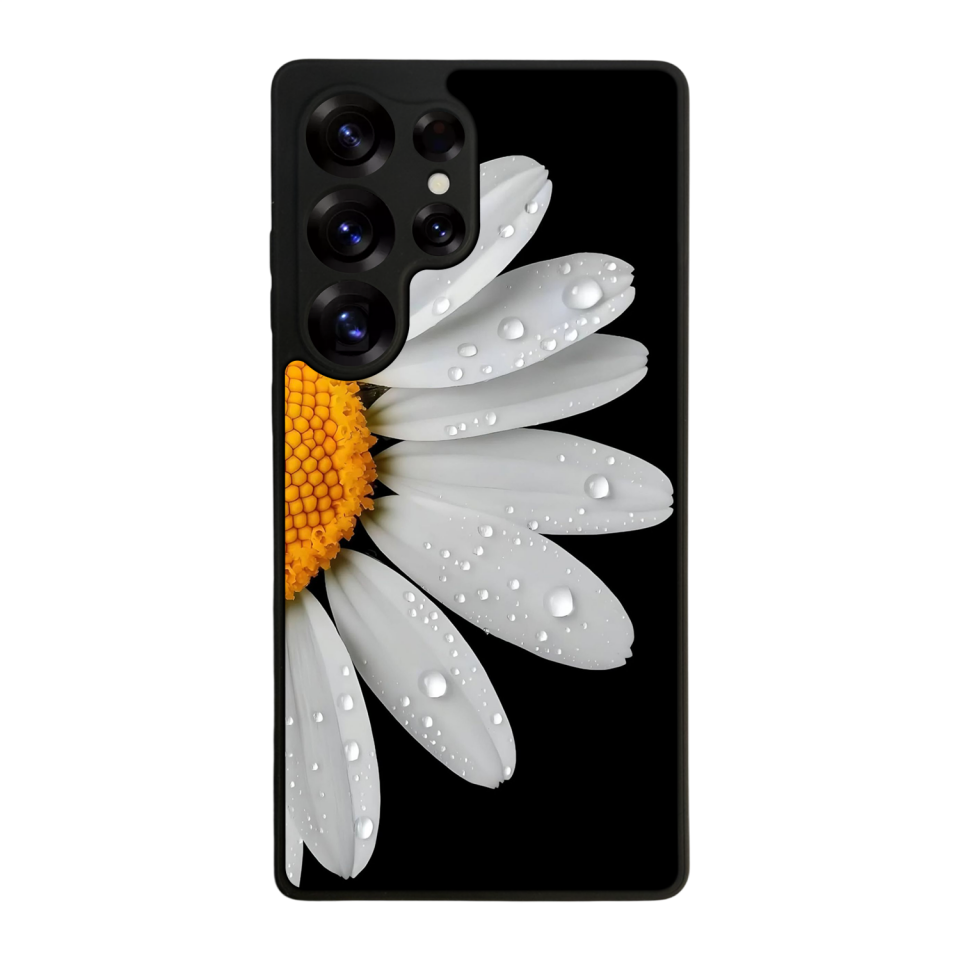 Samsung Galaxy S25 Ultra Uyumlu Papatya Tasarımlı Glossy Premium Kılıf
