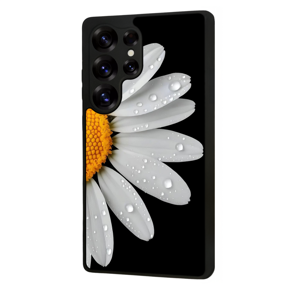 Samsung Galaxy S25 Ultra Uyumlu Papatya Tasarımlı Glossy Premium Kılıf