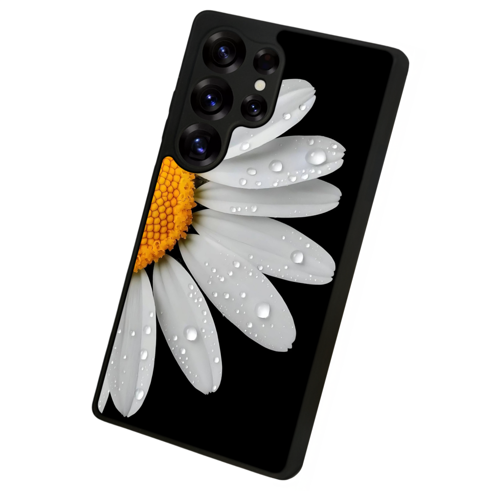 Samsung Galaxy S25 Ultra Uyumlu Papatya Tasarımlı Glossy Premium Kılıf