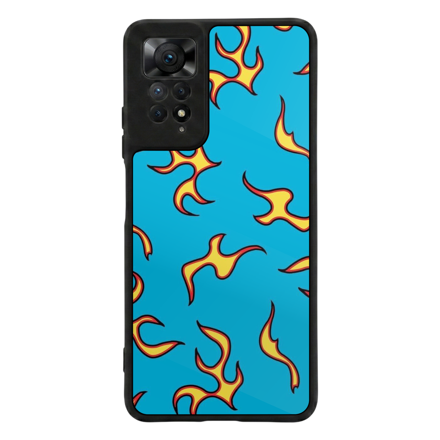 Xiaomi Redmi Note 12 Pro Uyumlu Retro Flame Patterns Tasarımlı Glossy Premium Kılıf