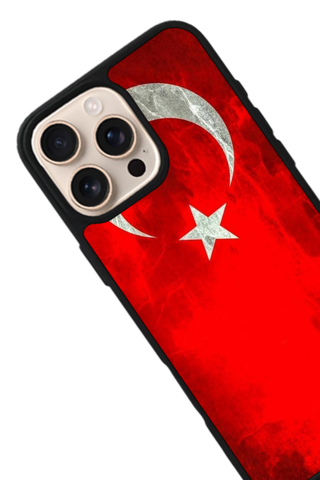 iPhone 15 Pro Max Uyumlu TürkBayragi Tasarımlı Glossy Premium Kılıf