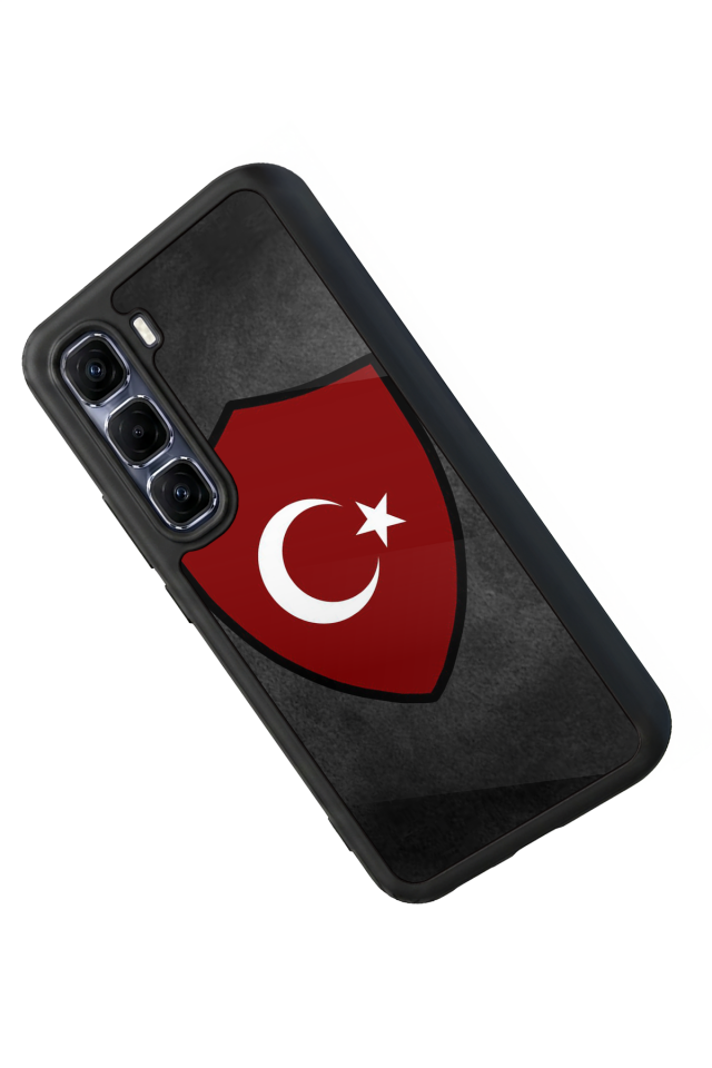 Infinix Hot 60 Pro Plus Uyumlu Türk Bayragi Tasarımlı Glossy Premium Kılıf