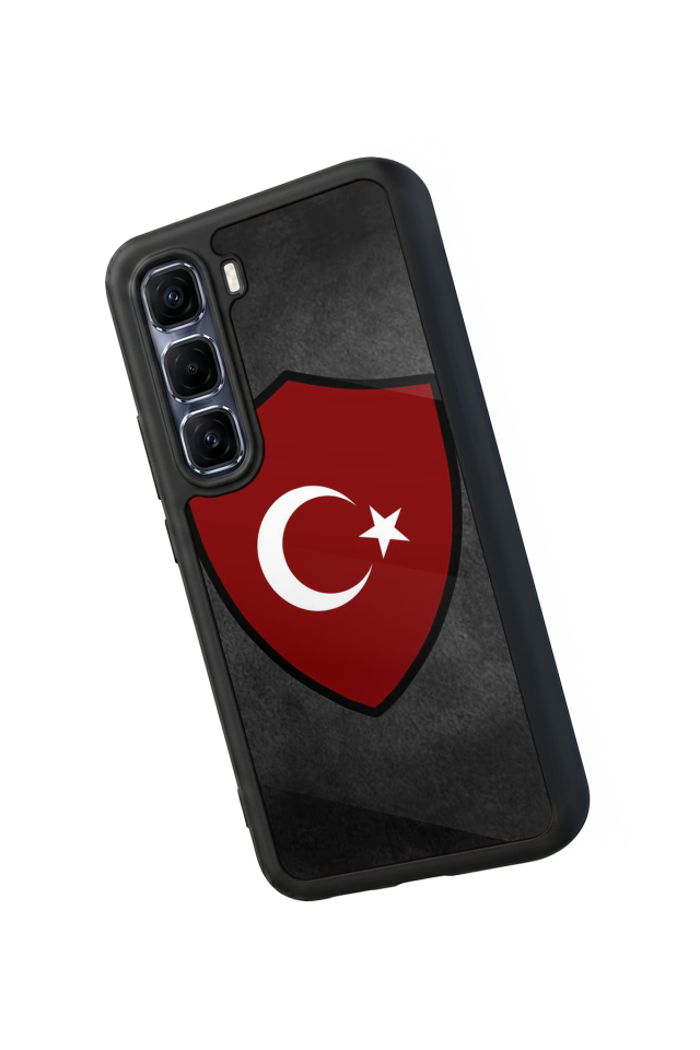 Infinix Hot 60 Pro Plus Uyumlu Türk Bayragi Tasarımlı Glossy Premium Kılıf