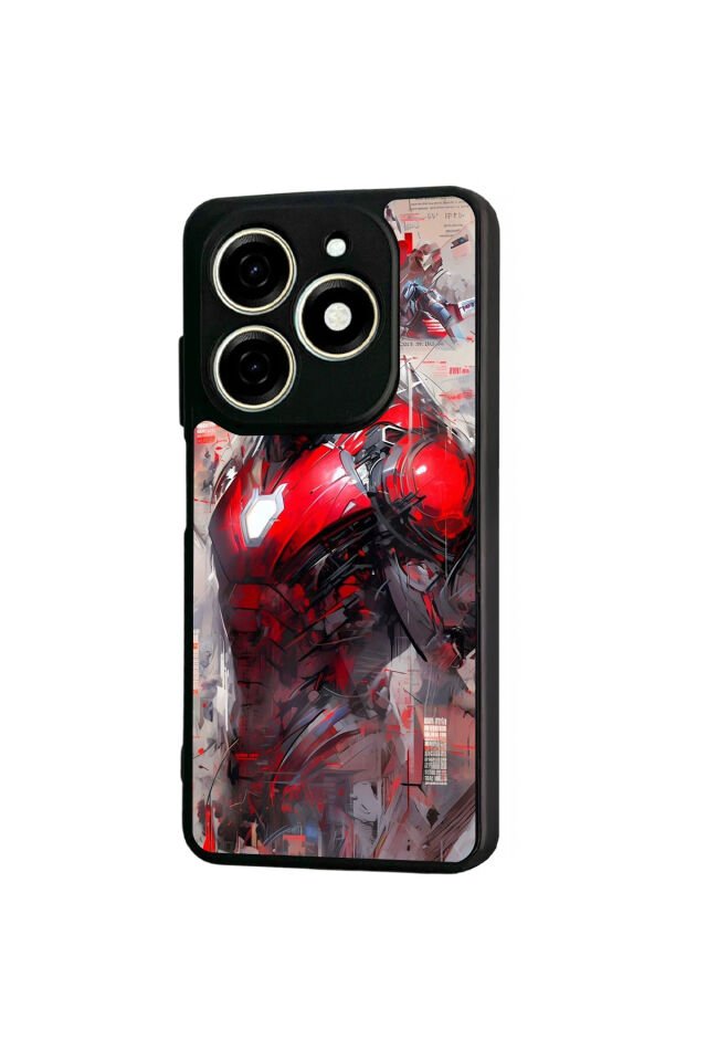 Tecno Spark 20/20C Uyumlu Iron Man ( Demir Adam ) Tasarımlı Glossy Premium Kılıf