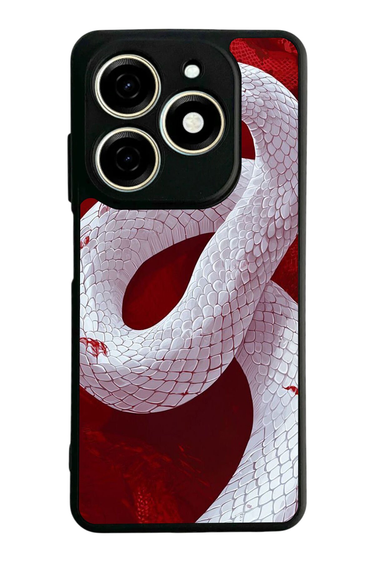 Tecno Spark 20/20C Uyumlu Yılan Tasarımlı Glossy Premium Kılıf