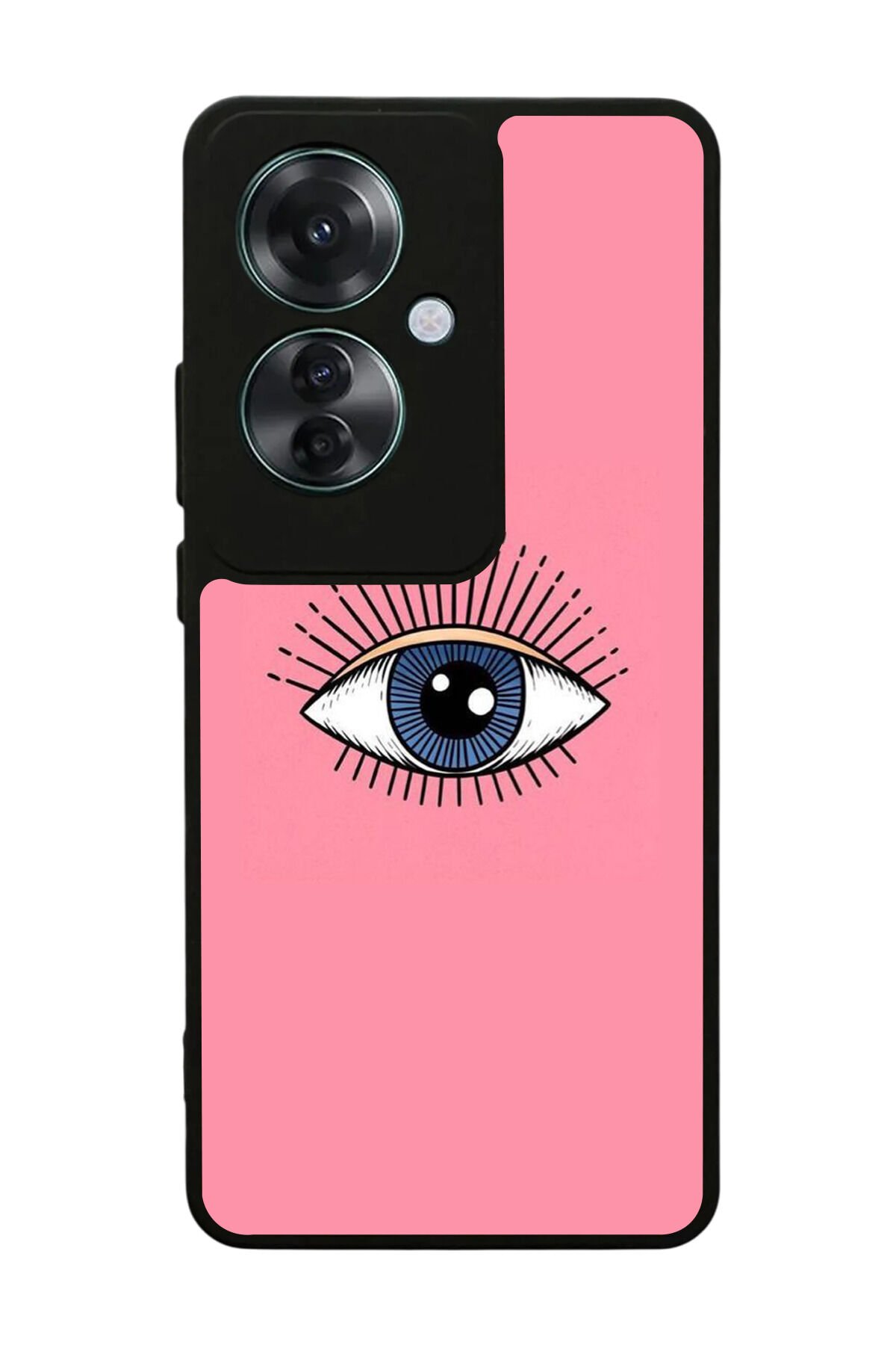 Oppo Reno 11F Uyumlu Göz Tasarımlı Glossy Premium Kılıf