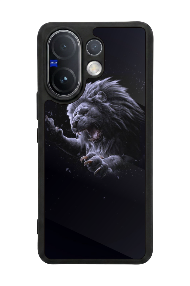 Vivo V60 Uyumlu Aslan Tasarımlı Glossy Premium Kılıf