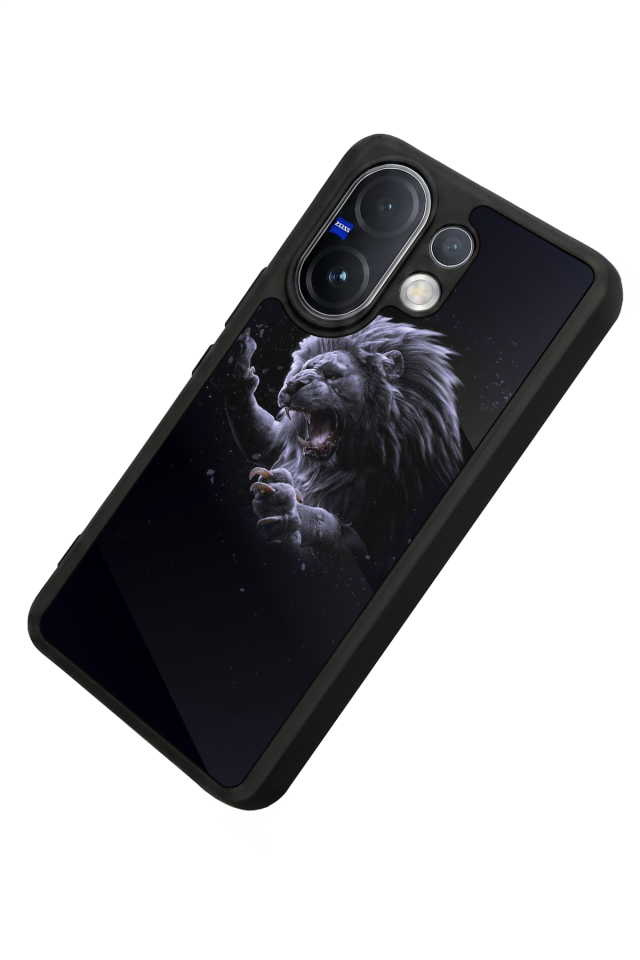 Vivo V60 Uyumlu Aslan Tasarımlı Glossy Premium Kılıf