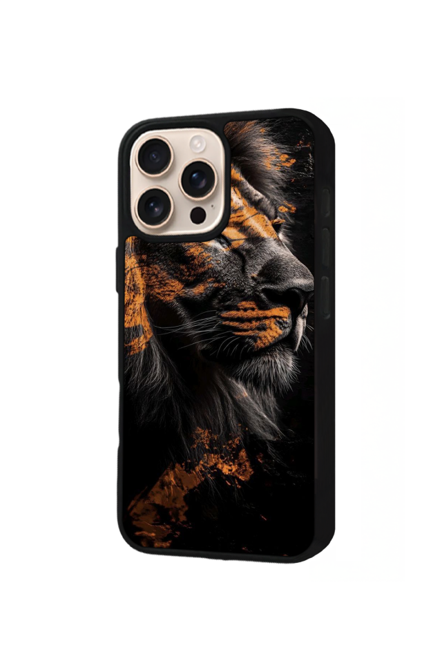 iPhone 16 Pro Max Uyumlu Aslan Tasarımlı Glossy Premium Kılıf