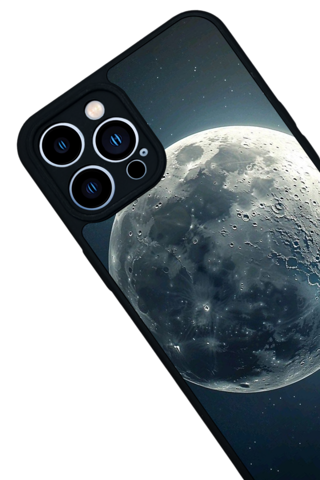 iPhone 13 Pro Max Uyumlu Ay Tasarımlı Glossy Premium Kılıf