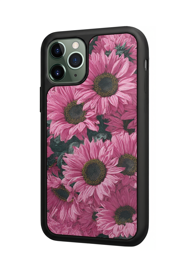 iPhone 11 Pro Max Uyumlu Cicek Tasarımlı Glossy Premium Kılıf