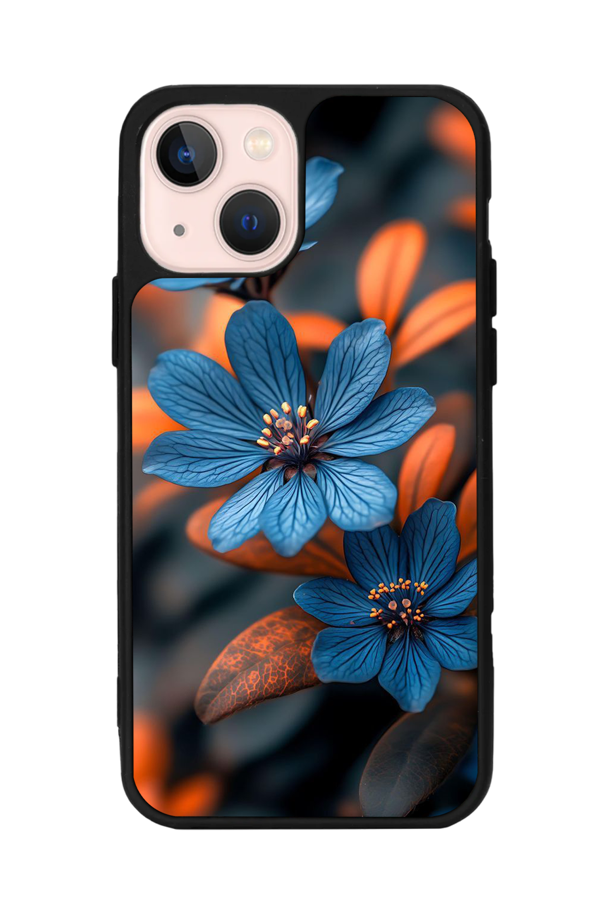 iPhone 13/14 Uyumlu Cicek Tasarımlı Glossy Premium Kılıf