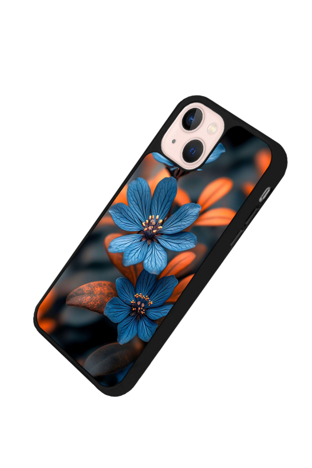 iPhone 13/14 Uyumlu Cicek Tasarımlı Glossy Premium Kılıf