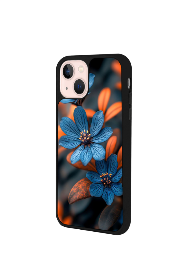 iPhone 13/14 Uyumlu Cicek Tasarımlı Glossy Premium Kılıf