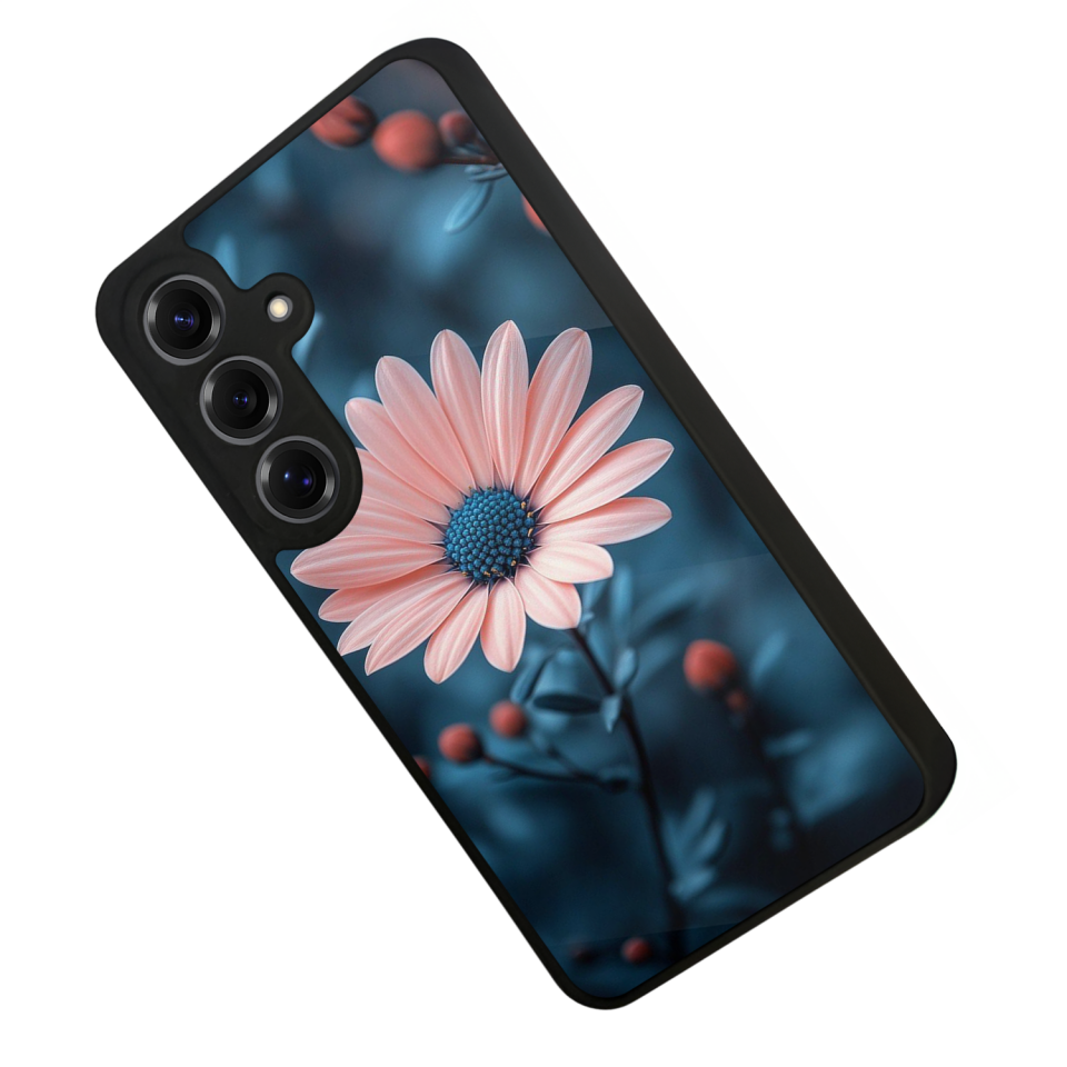 Samsung Galaxy S25 Uyumlu Cicek Tasarımlı Glossy Premium Kılıf