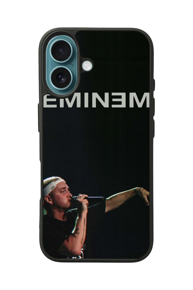 iPhone 16 Uyumlu Eminem Tasarımlı Glossy Premium Kılıf
