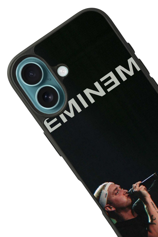 iPhone 16 Uyumlu Eminem Tasarımlı Glossy Premium Kılıf