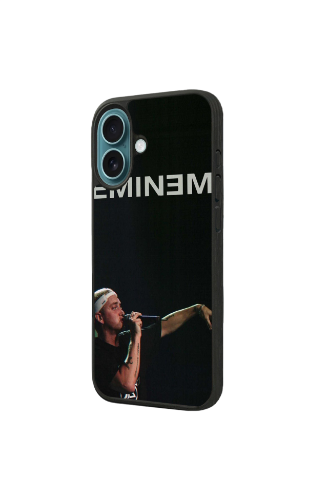 iPhone 16 Uyumlu Eminem Tasarımlı Glossy Premium Kılıf