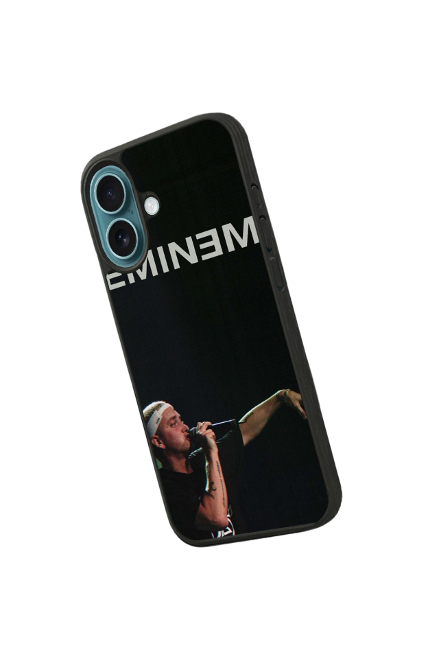 iPhone 16 Uyumlu Eminem Tasarımlı Glossy Premium Kılıf