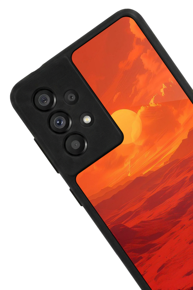 Samsung Galaxy A73 Uyumlu Güneş Tasarımlı Glossy Premium Kılıf