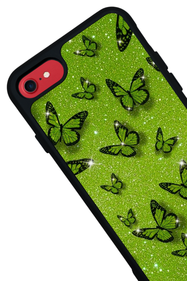 iPhone 8 Uyumlu Kelebek Tasarımlı Glossy Premium Kılıf