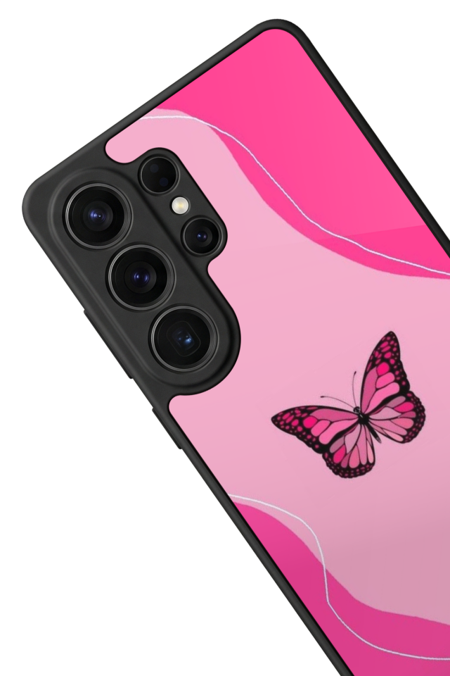 Samsung Galaxy S26 Ultra Uyumlu Kelebek Tasarımlı Glossy Premium Kılıf