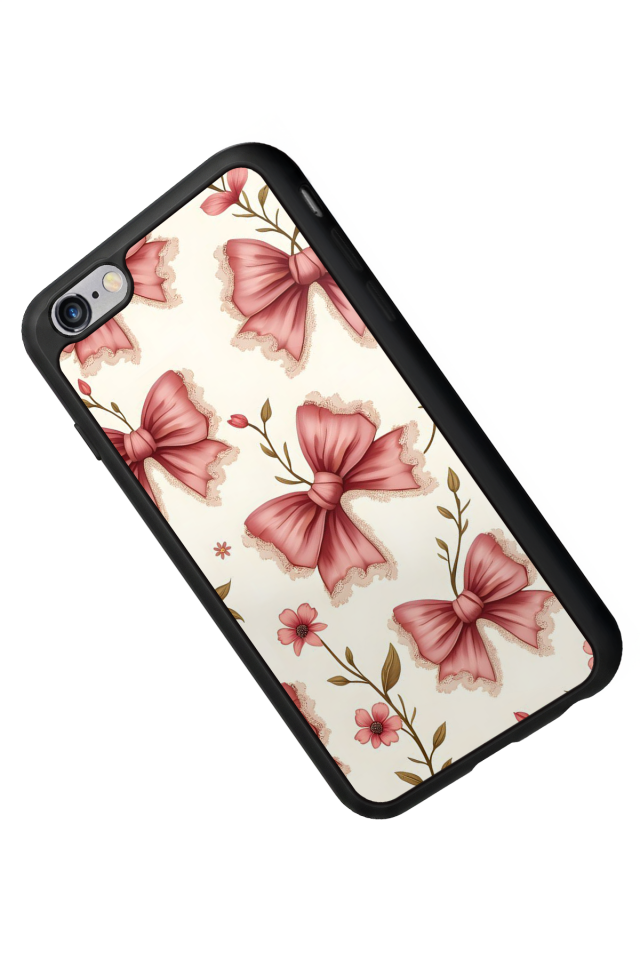 iPhone 6s Plus Uyumlu Kurdele Tasarımlı Glossy Premium Kılıf