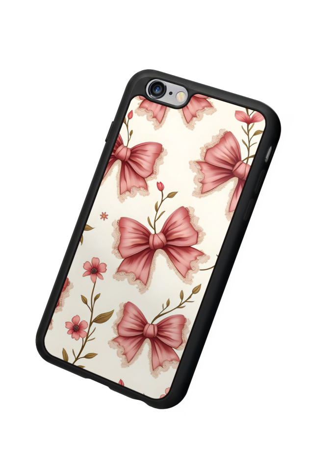 iPhone 6s Plus Uyumlu Kurdele Tasarımlı Glossy Premium Kılıf