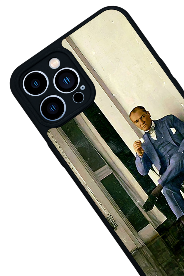 iPhone 12 Pro Max Uyumlu Mustafa Kemal Ataturk Tasarımlı Glossy Premium Kılıf
