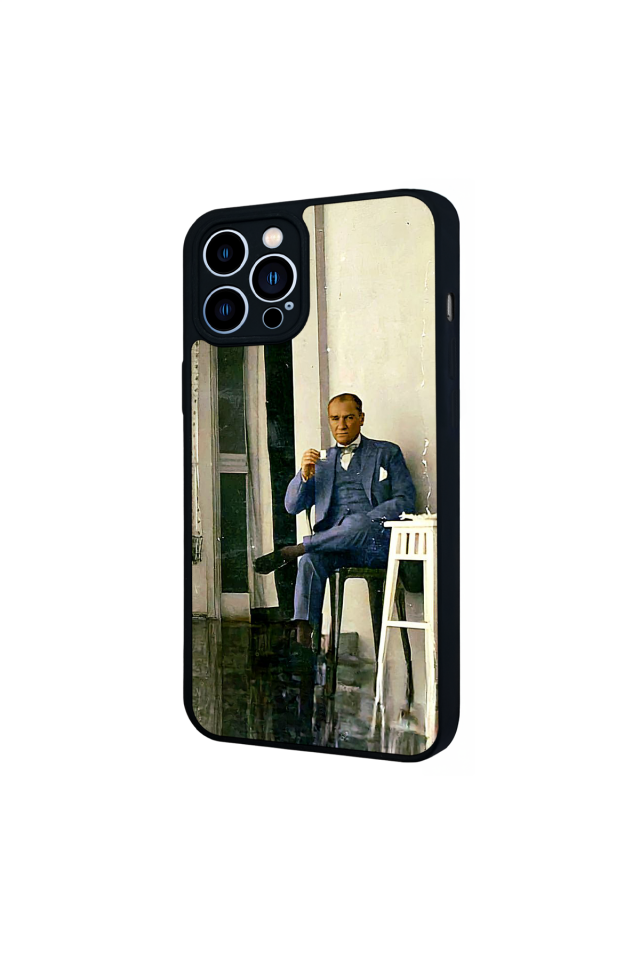 iPhone 12 Pro Max Uyumlu Mustafa Kemal Ataturk Tasarımlı Glossy Premium Kılıf