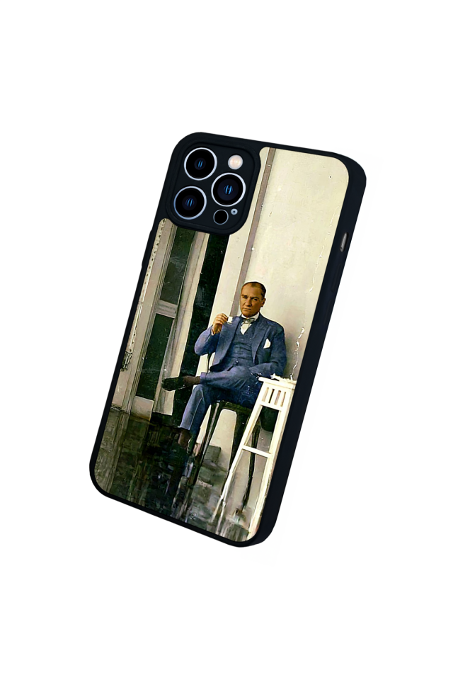iPhone 12 Pro Max Uyumlu Mustafa Kemal Ataturk Tasarımlı Glossy Premium Kılıf