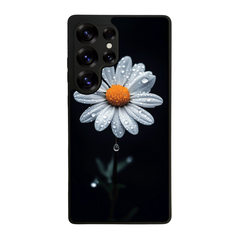 Samsung Galaxy S25 Ultra Uyumlu Papatya Tasarımlı Glossy Premium Kılıf