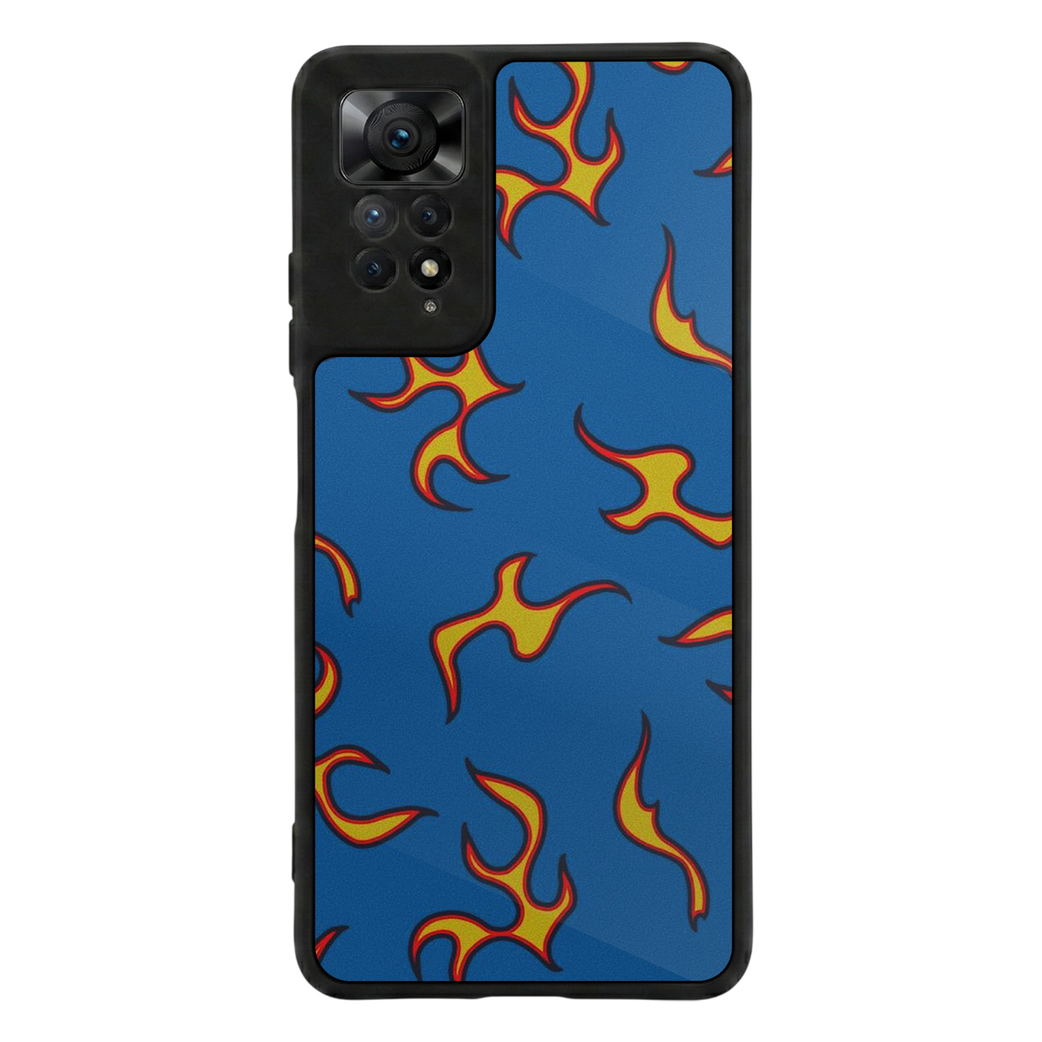 Xiaomi Redmi Note 12 Pro Uyumlu Retro Flame Patterns Tasarımlı Glossy Premium Kılıf