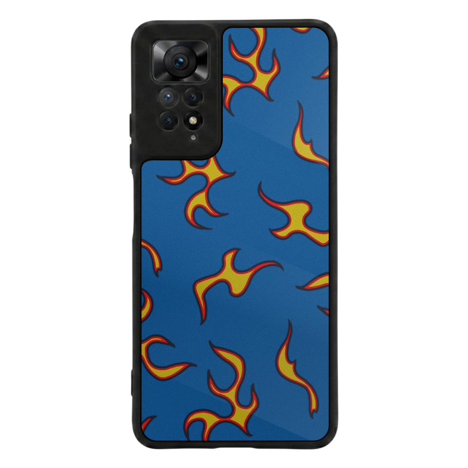 Xiaomi Redmi Note 12 Pro Uyumlu Retro Flame Patterns Tasarımlı Glossy Premium Kılıf