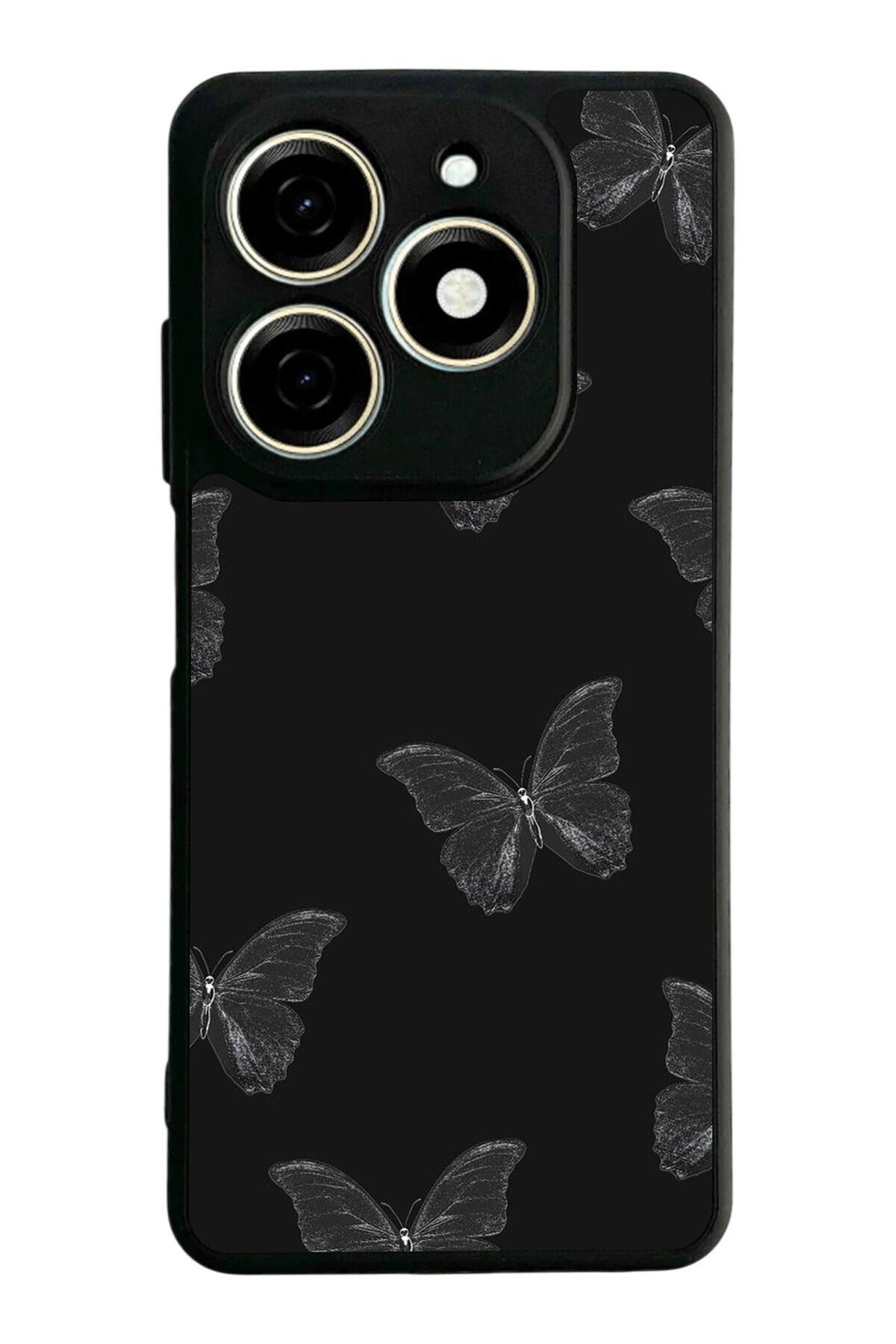 Tecno Spark 20/20C Uyumlu Kelebek Tasarımlı Glossy Premium Kılıf