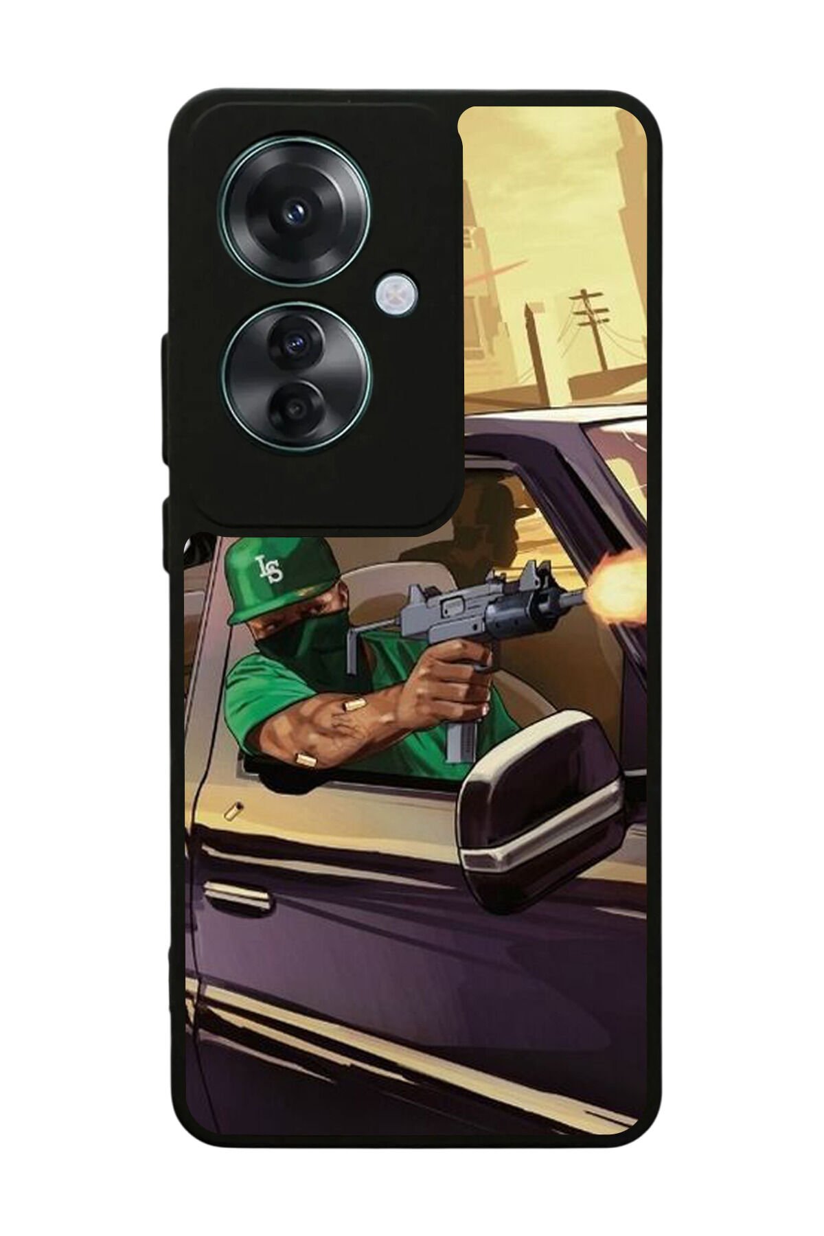Oppo Reno 11F Uyumlu GTA Tasarımlı Glossy Premium Kılıf
