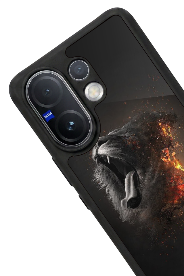 Vivo V60 Uyumlu Aslan Tasarımlı Glossy Premium Kılıf