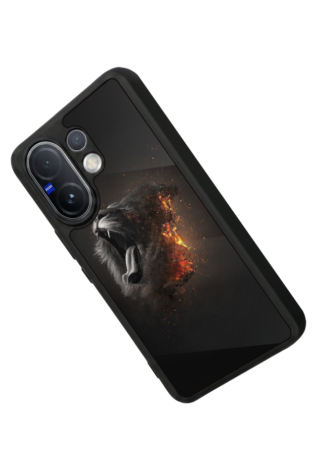 Vivo V60 Uyumlu Aslan Tasarımlı Glossy Premium Kılıf
