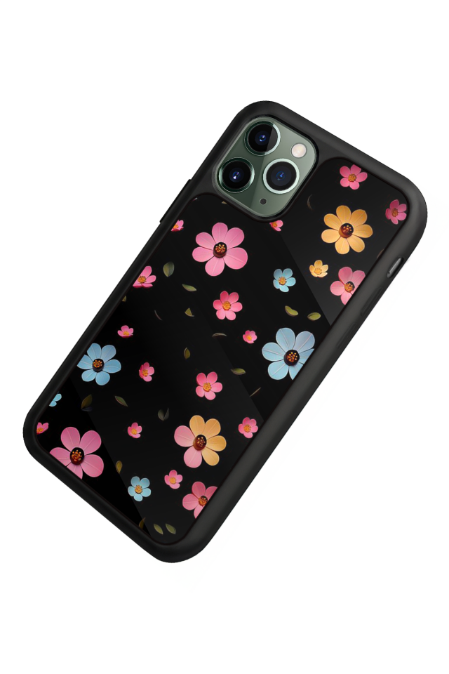 iPhone 11 Pro Max Uyumlu Cicek Tasarımlı Glossy Premium Kılıf