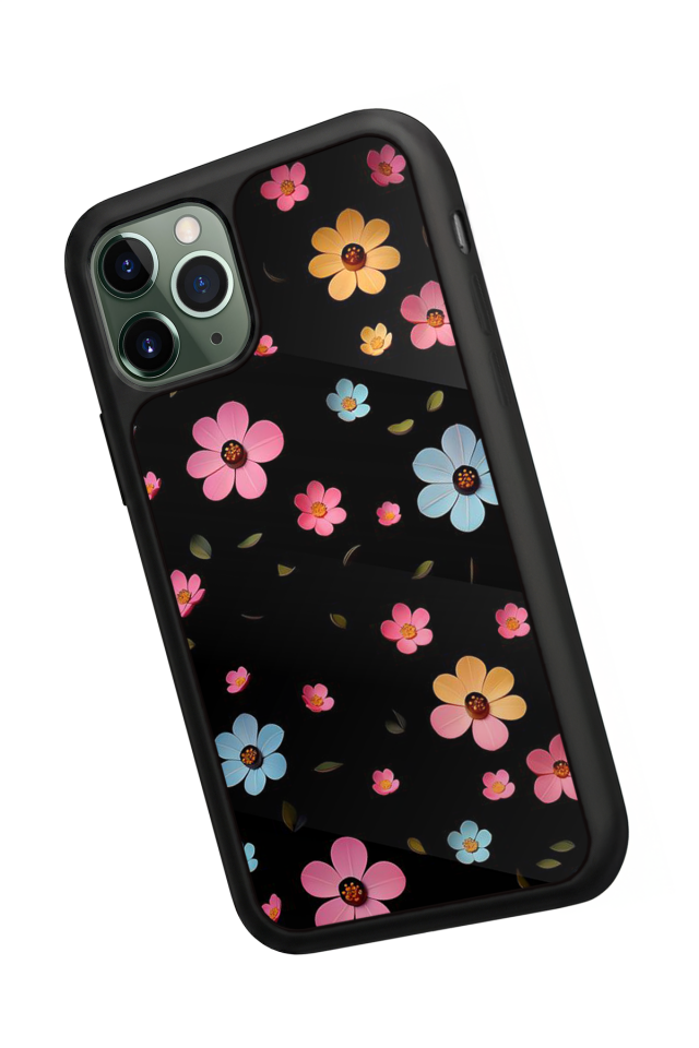 iPhone 11 Pro Max Uyumlu Cicek Tasarımlı Glossy Premium Kılıf