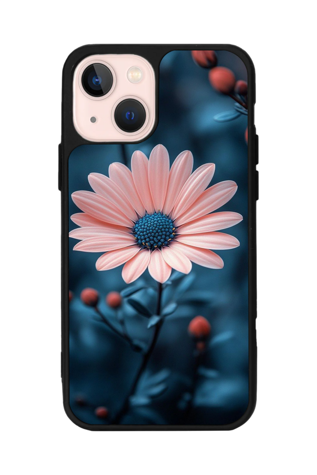 iPhone 13/14 Uyumlu Cicek Tasarımlı Glossy Premium Kılıf