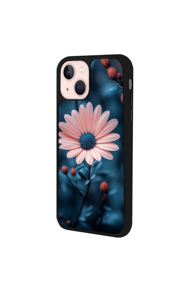iPhone 13/14 Uyumlu Cicek Tasarımlı Glossy Premium Kılıf