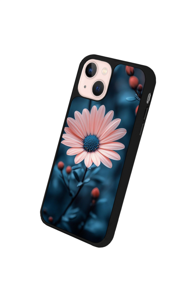 iPhone 13/14 Uyumlu Cicek Tasarımlı Glossy Premium Kılıf