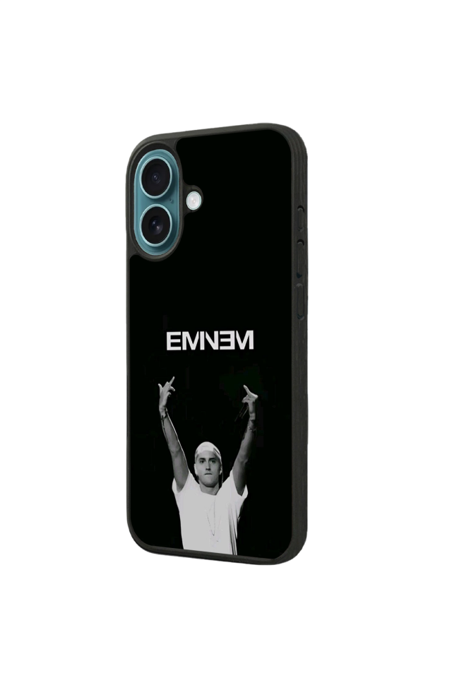 iPhone 16 Uyumlu Eminem Tasarımlı Glossy Premium Kılıf