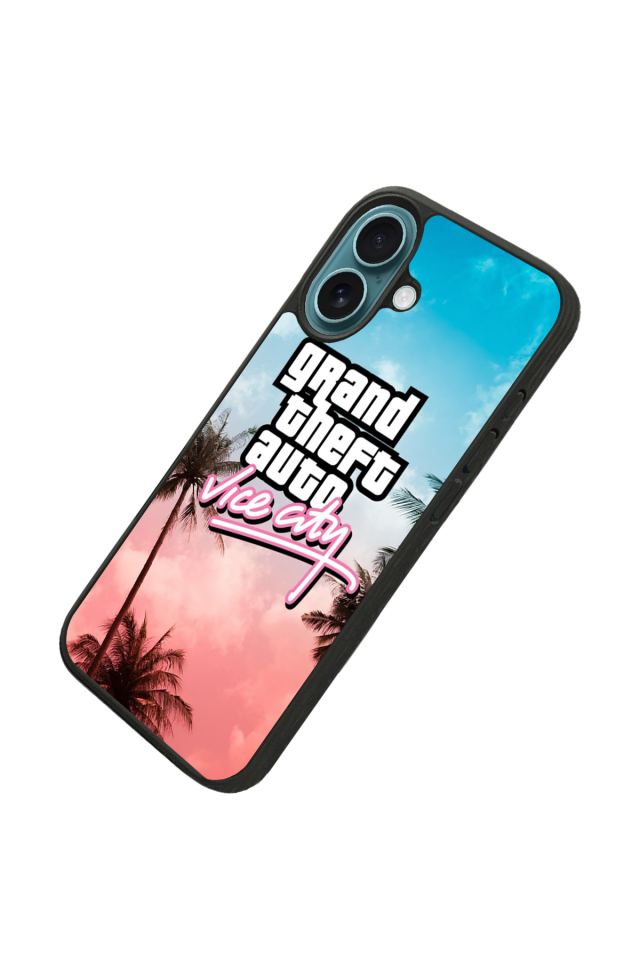 iPhone 16 Plus Uyumlu GTA Tasarımlı Glossy Premium Kılıf