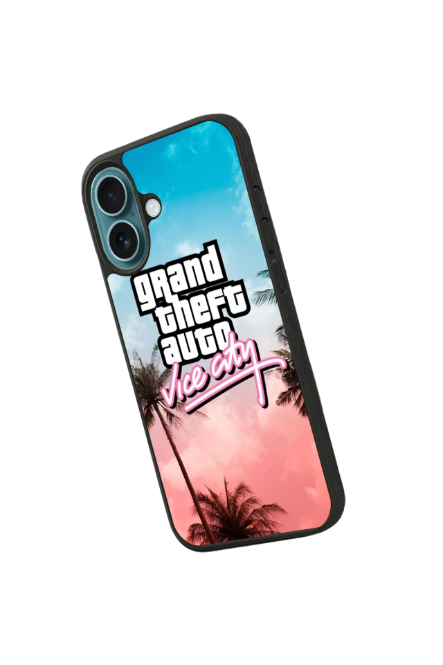 iPhone 16 Plus Uyumlu GTA Tasarımlı Glossy Premium Kılıf