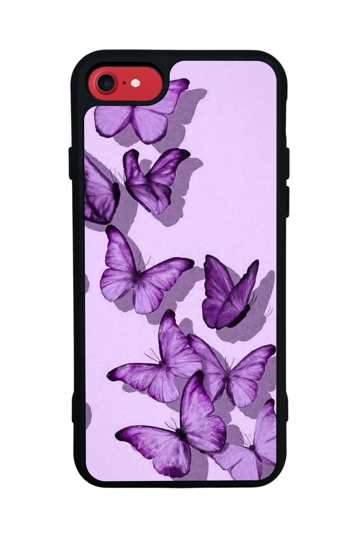 iPhone 8 Uyumlu Kelebek Tasarımlı Glossy Premium Kılıf