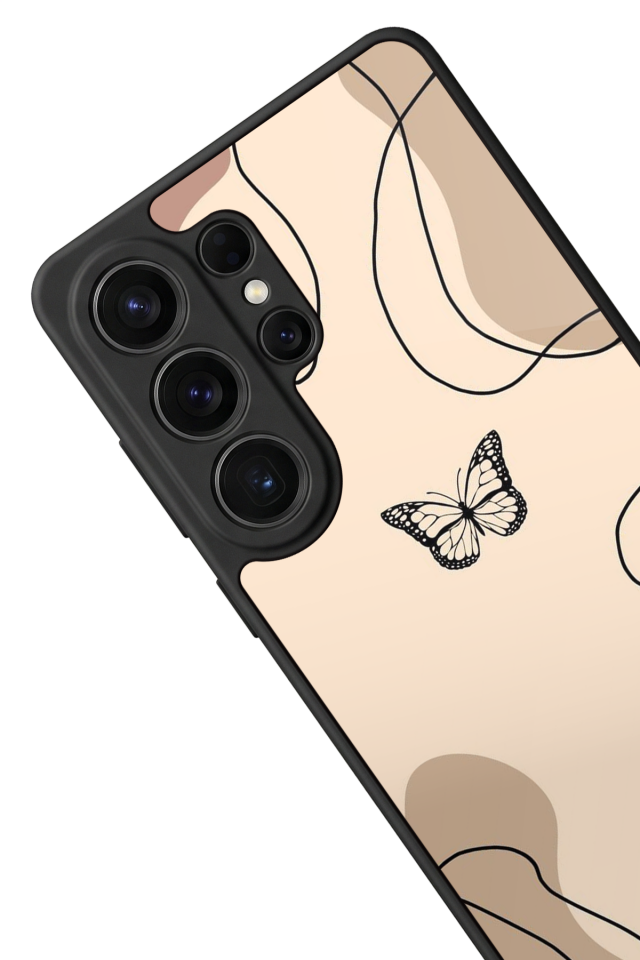 Samsung Galaxy S26 Ultra Uyumlu Kelebek Tasarımlı Glossy Premium Kılıf