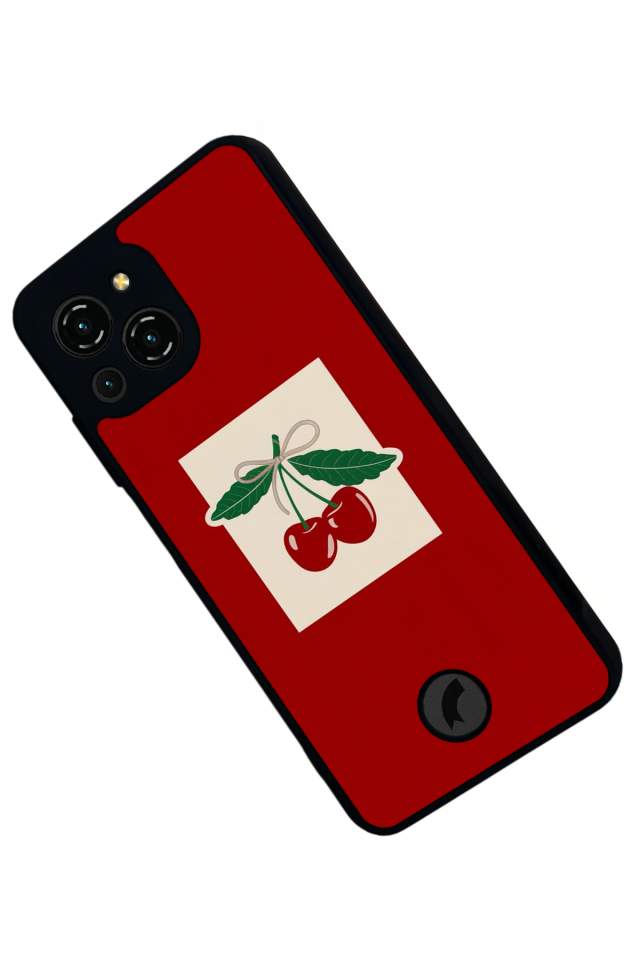 Reeder S23 Pro Max Uyumlu Kiraz Tasarımlı Glossy Premium Kılıf